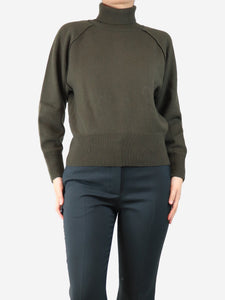 Natan Khaki roll-neck wool jumper - size S