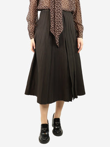 Frame Brown pleated maxi skirt - size S