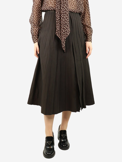 Brown pleated maxi skirt - size S Skirts Frame 