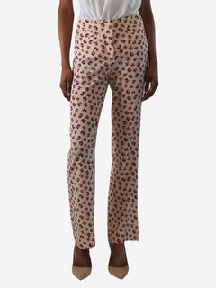 Pink marble-print elasticated trousers - size XXS Trousers Acne Studios 