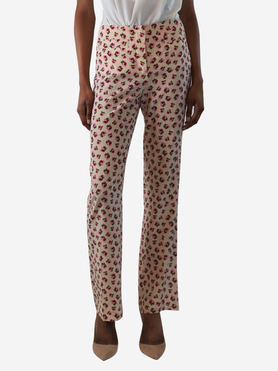 Pink marble-print elasticated trousers - size XXS Trousers Acne Studios 