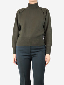 Natan Khaki roll-neck wool jumper - size S