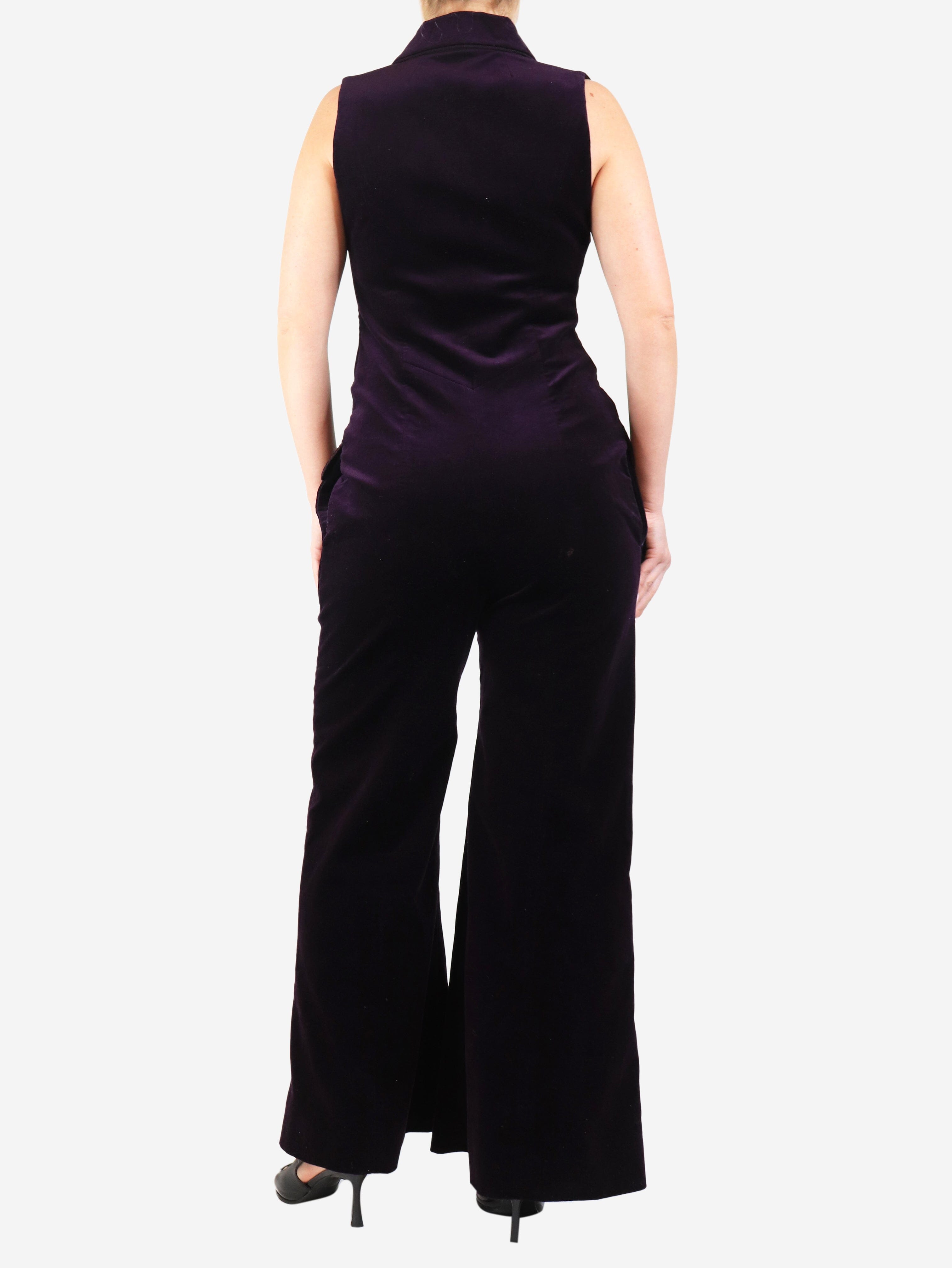 Aubergine corduroy jumpsuit - size UK 12 Jumpsuits Zimmermann 