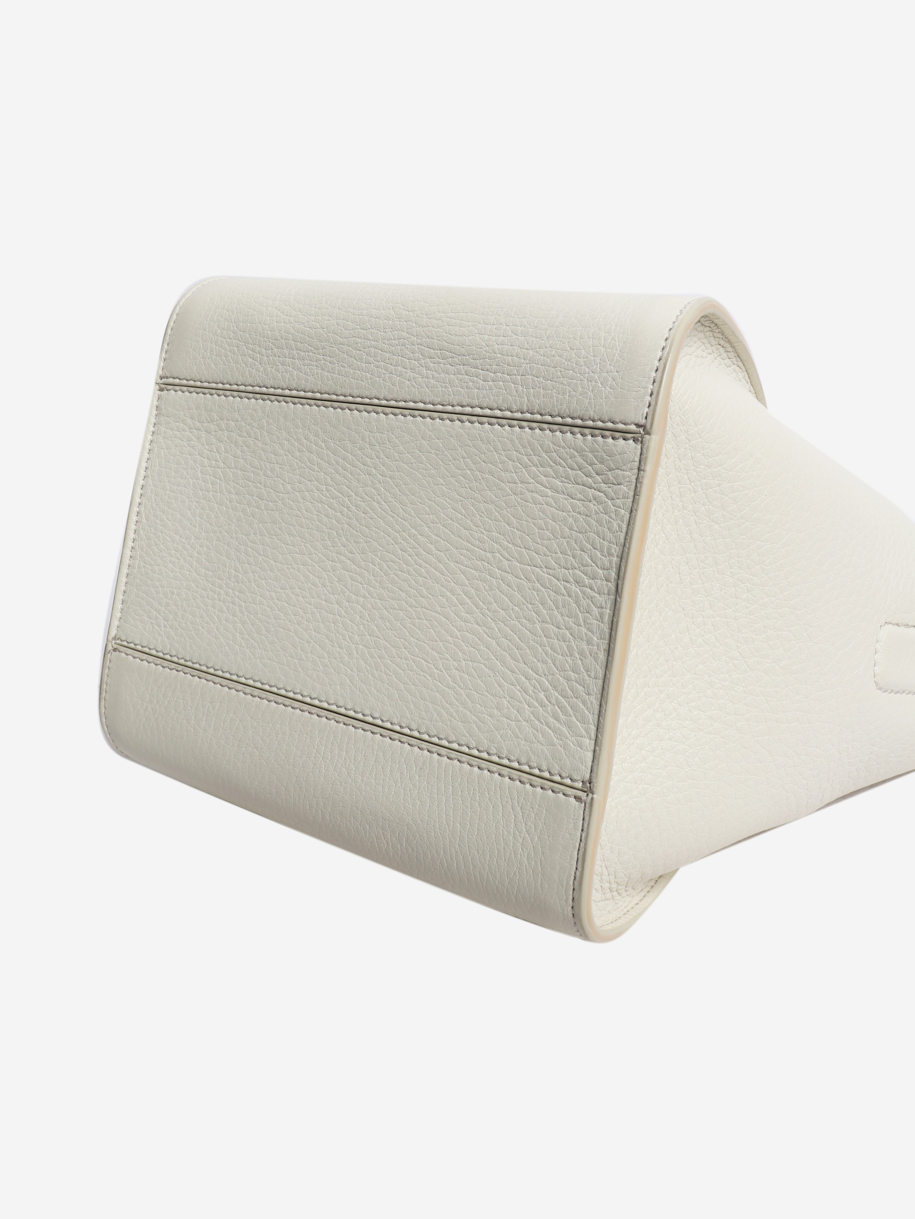 White leather 2way bag