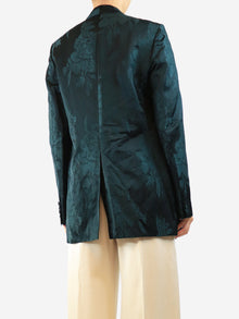 Dark green jacquard blazer - size UK 10 Coats & Jackets Dries Van Noten 