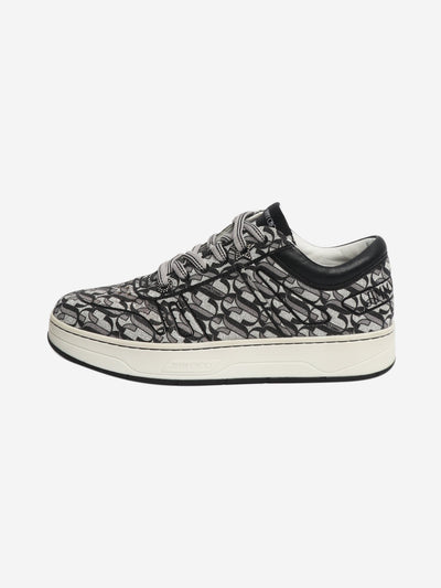 Silver and black Monogram glitter trainers - size EU 38.5 Trainers Jimmy Choo 