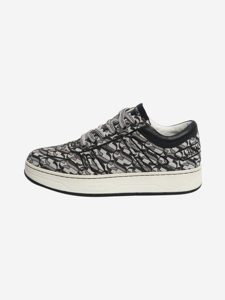 Silver and black Monogram glitter trainers - size EU 38.5 product image