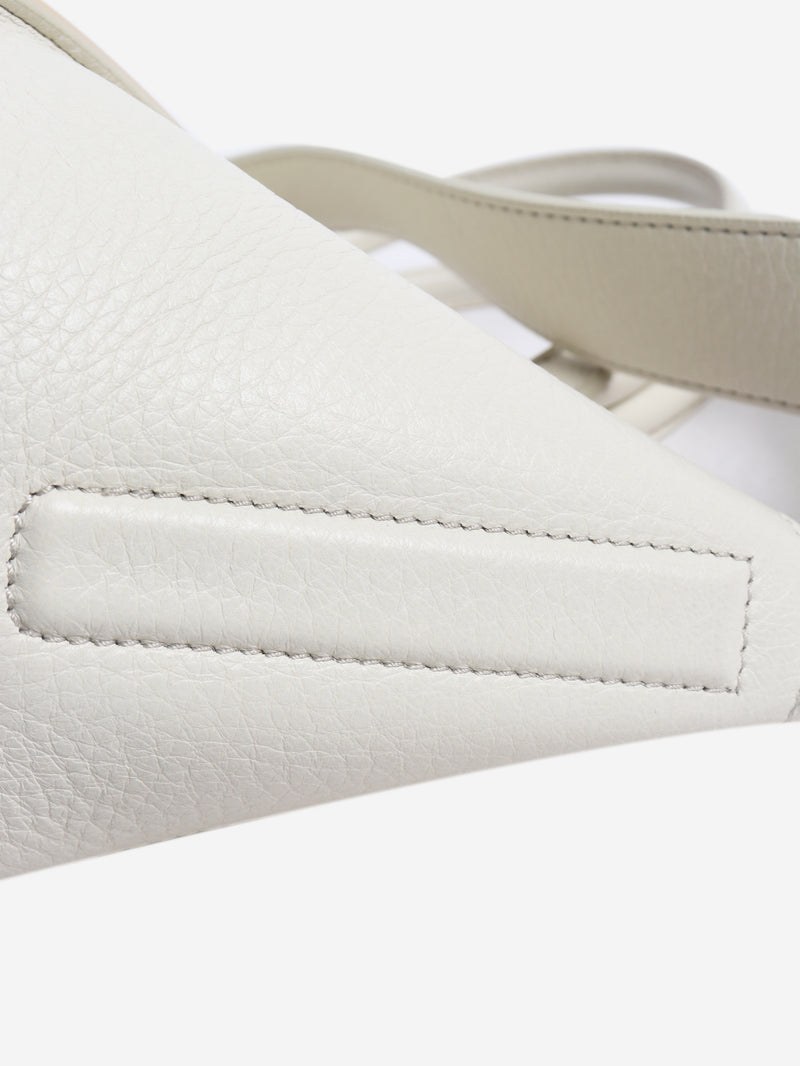 White leather 2way bag