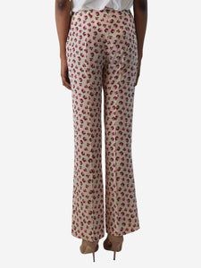 Acne Studios Pink marble-print elasticated trousers - size XXS