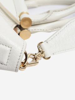 White leather 2way bag