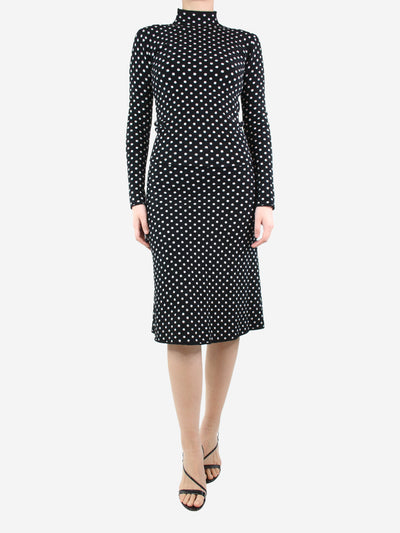 Black high-neck polka dot top and skirt set - size S Sets Balenciaga 