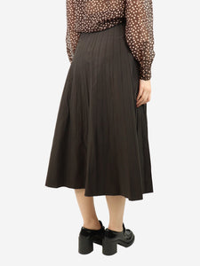 Frame Brown pleated maxi skirt - size S