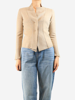 Neutral monili knit cardigan - size M Knitwear Brunello Cucinelli 