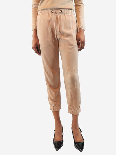 Blush silk trousers - size UK 6 Trousers Brunello Cucinelli 