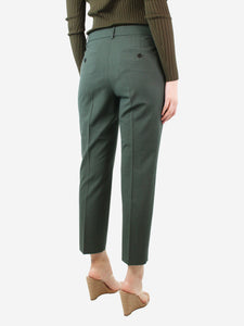 Theory Green wool pocket trousers - size UK 12