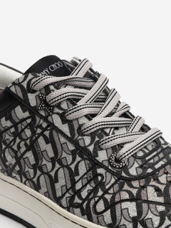 Silver and black Monogram glitter trainers - size EU 38.5 Trainers Jimmy Choo 