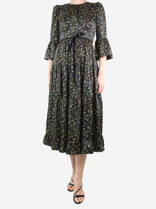 Cefinn Black floral printed dress - size UK 8