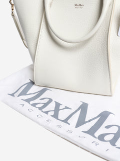 White leather 2way bag