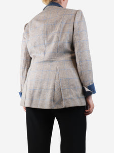 Dubarry Brown check tweed jacket - size UK 14