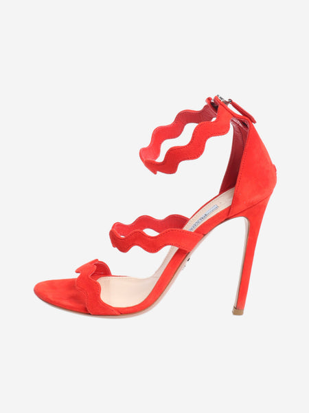 Red suede heels - size EU 37.5 (UK 4.5) product image