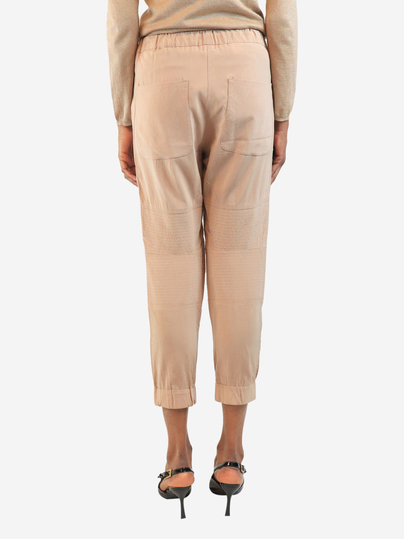 Blush silk trousers - size UK 6 Trousers Brunello Cucinelli 
