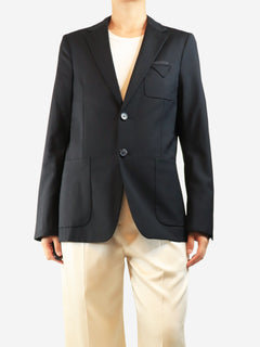 Black wool-blend blazer - size UK 14 Coats & Jackets Prada 