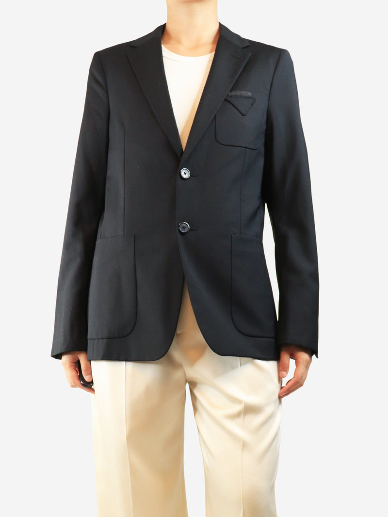 Black wool-blend blazer - size UK 14 Coats & Jackets Prada 