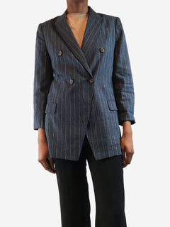 Grey pinstripe blazer - size UK 8 Coats & Jackets Brunello Cucinelli 