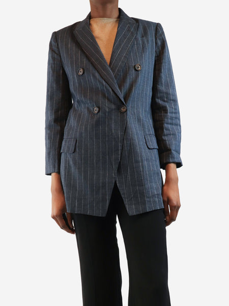 Grey pinstripe blazer - size UK 8 product image