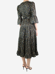 Cefinn Black floral printed dress - size UK 8
