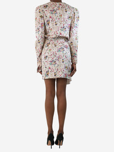 Isabel Marant Etoile Pink floral wrap mini dress - size UK 6