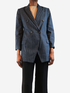 Grey pinstripe blazer - size UK 8 Coats & Jackets Brunello Cucinelli 