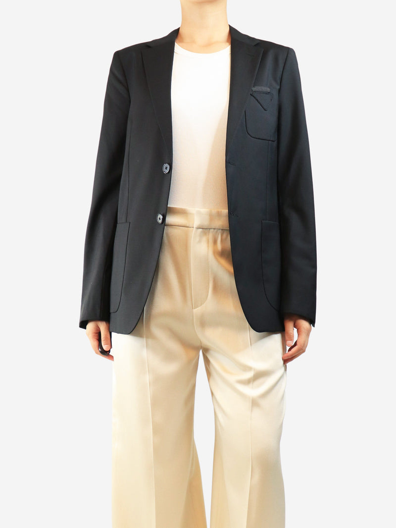 Black wool-blend blazer - size UK 14 Coats & Jackets Prada 