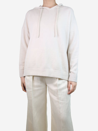 Cream hooded cashmere jumper - size S Knitwear Bamford 