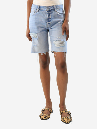 Blue distressed denim shorts - size UK 6 Shorts Frame 