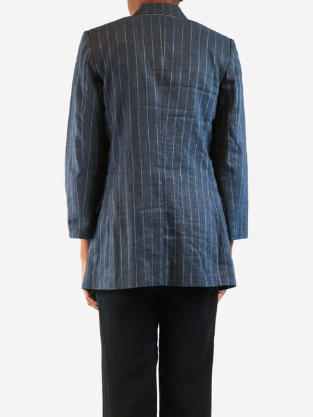 Grey pinstripe blazer - size UK 8 alternate image