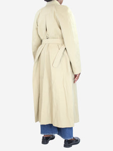 Dries Van Noten Neutral belted cotton-twill trench coat - size M