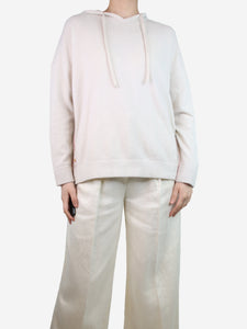 Bamford Cream hooded cashmere jumper - size S