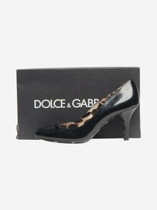 Dolce & Gabbana Black closed-toe heels with bow detail - size EU 41