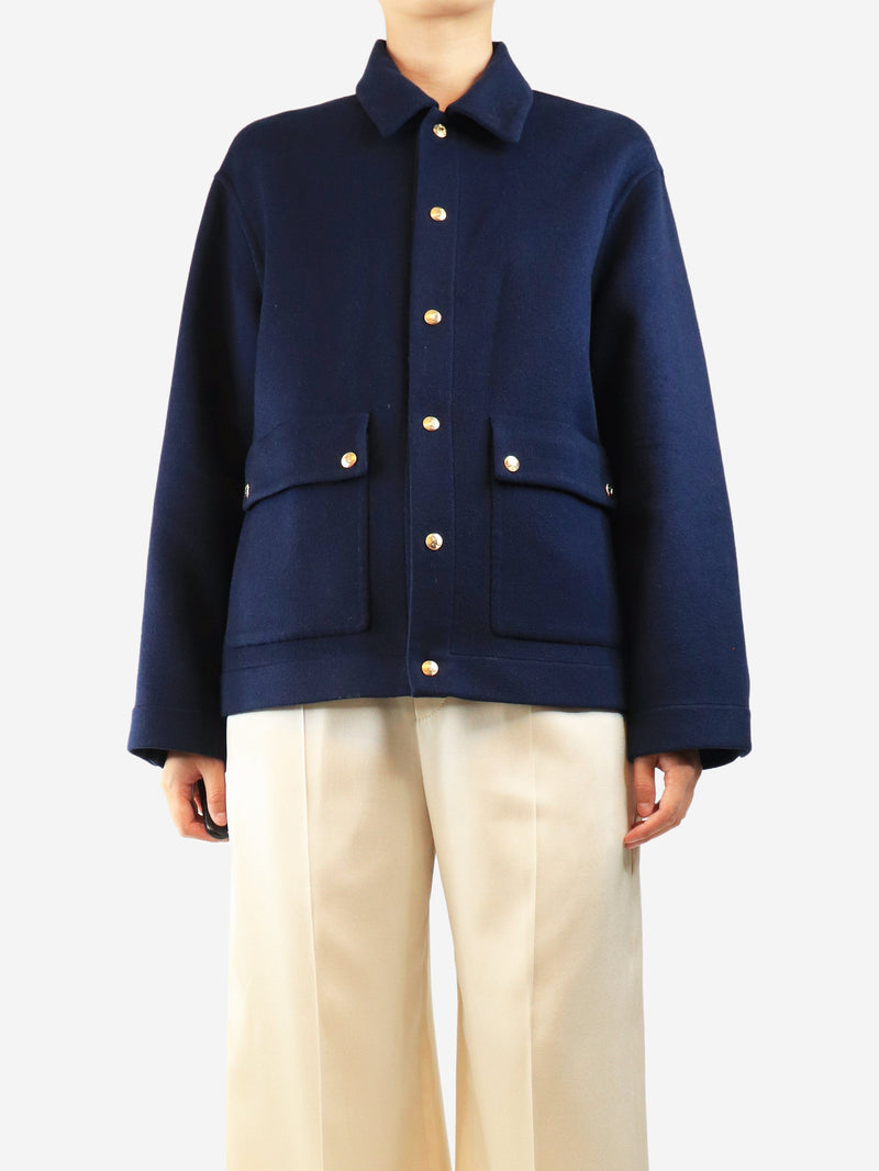 Navy cashmere jacket - size UK 8 Coats & Jackets Celine 