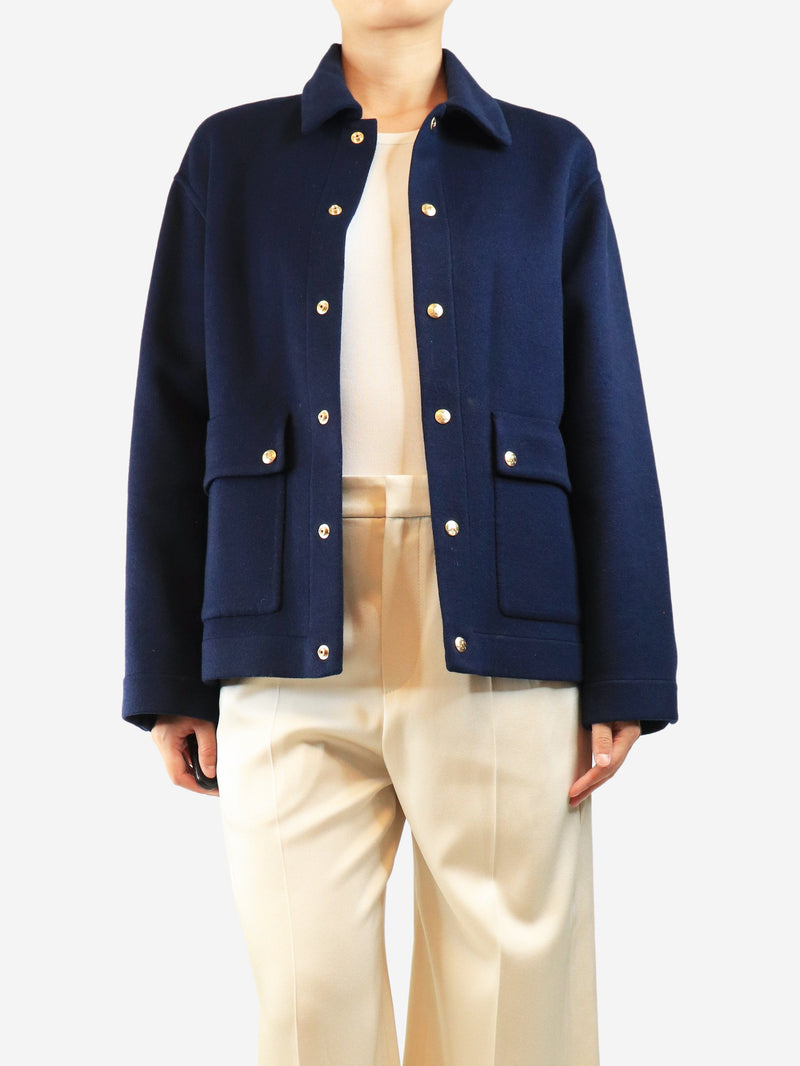 Navy cashmere jacket - size UK 8 Coats & Jackets Celine 