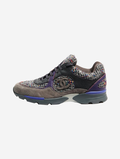 Grey tweed trainers - size EU 40.5 Trainers Chanel 