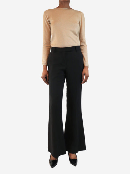 Black flared trousers - size UK 6 alternate image