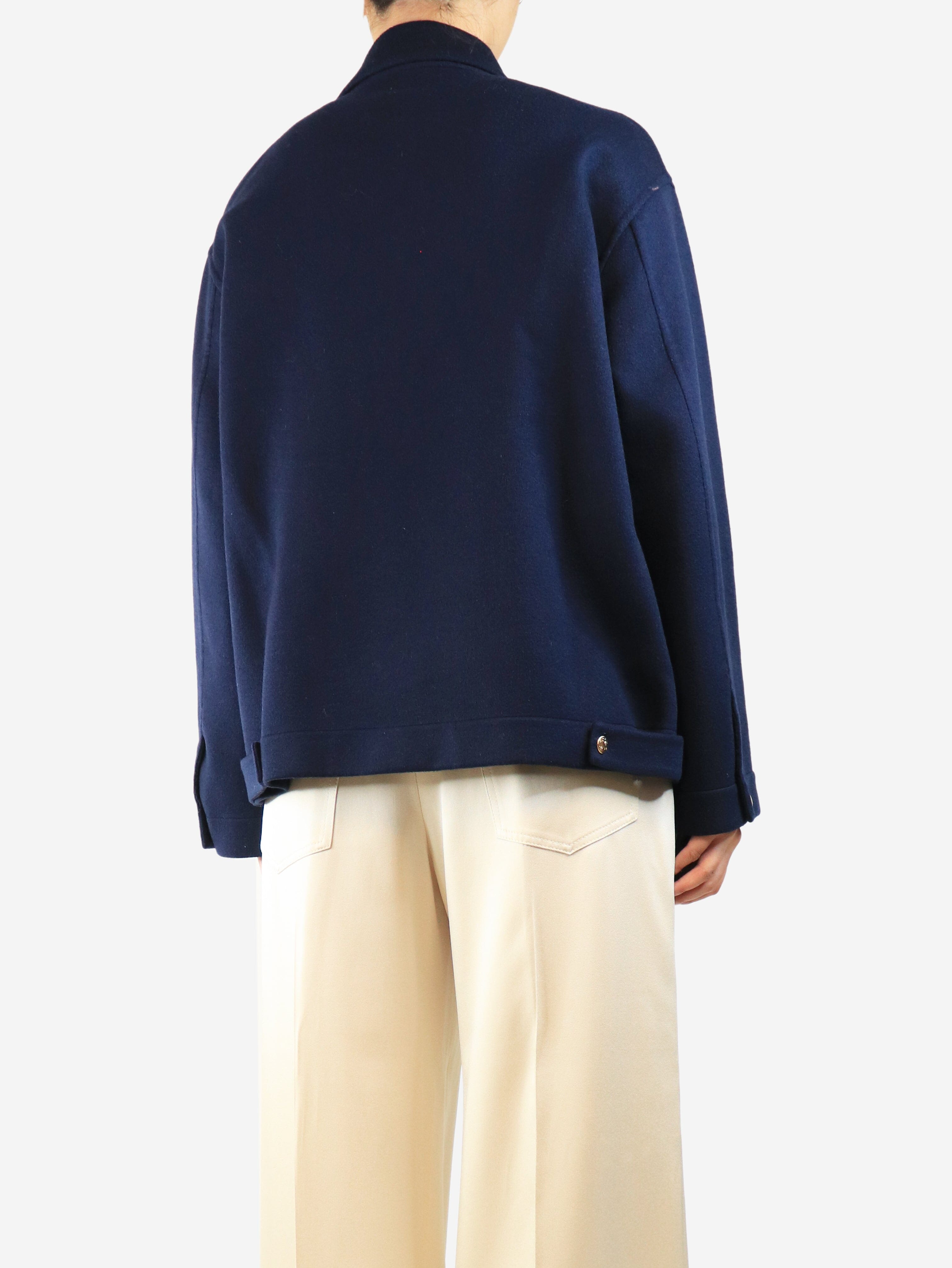 Navy cashmere jacket - size UK 8 Coats & Jackets Celine 