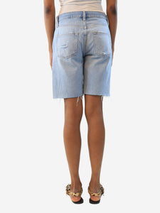 Frame Blue distressed denim shorts - size UK 6