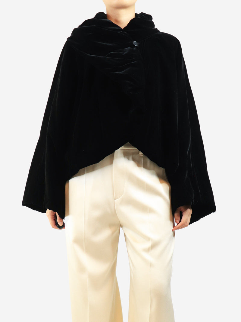 Black velvet jacket - size UK 10 Coats & Jackets Giorgio Armani 
