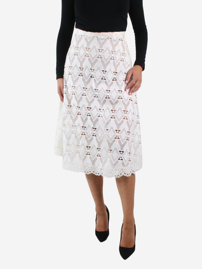 White lace embroidered skirt - size FR 36 Skirts Maje