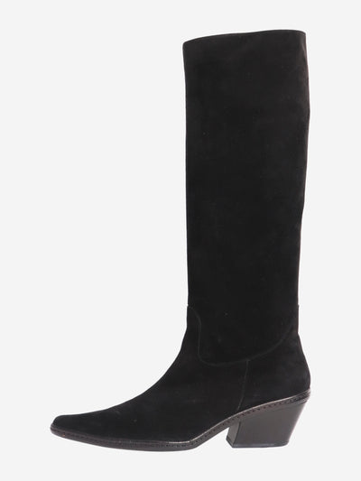 Black suede western boots - size EU 40 (UK 7) Boots Joseph 