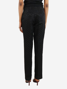 Gucci Black GG Monogram trousers - size UK 10