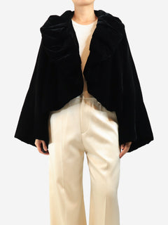 Black velvet jacket - size UK 10 Coats & Jackets Giorgio Armani 